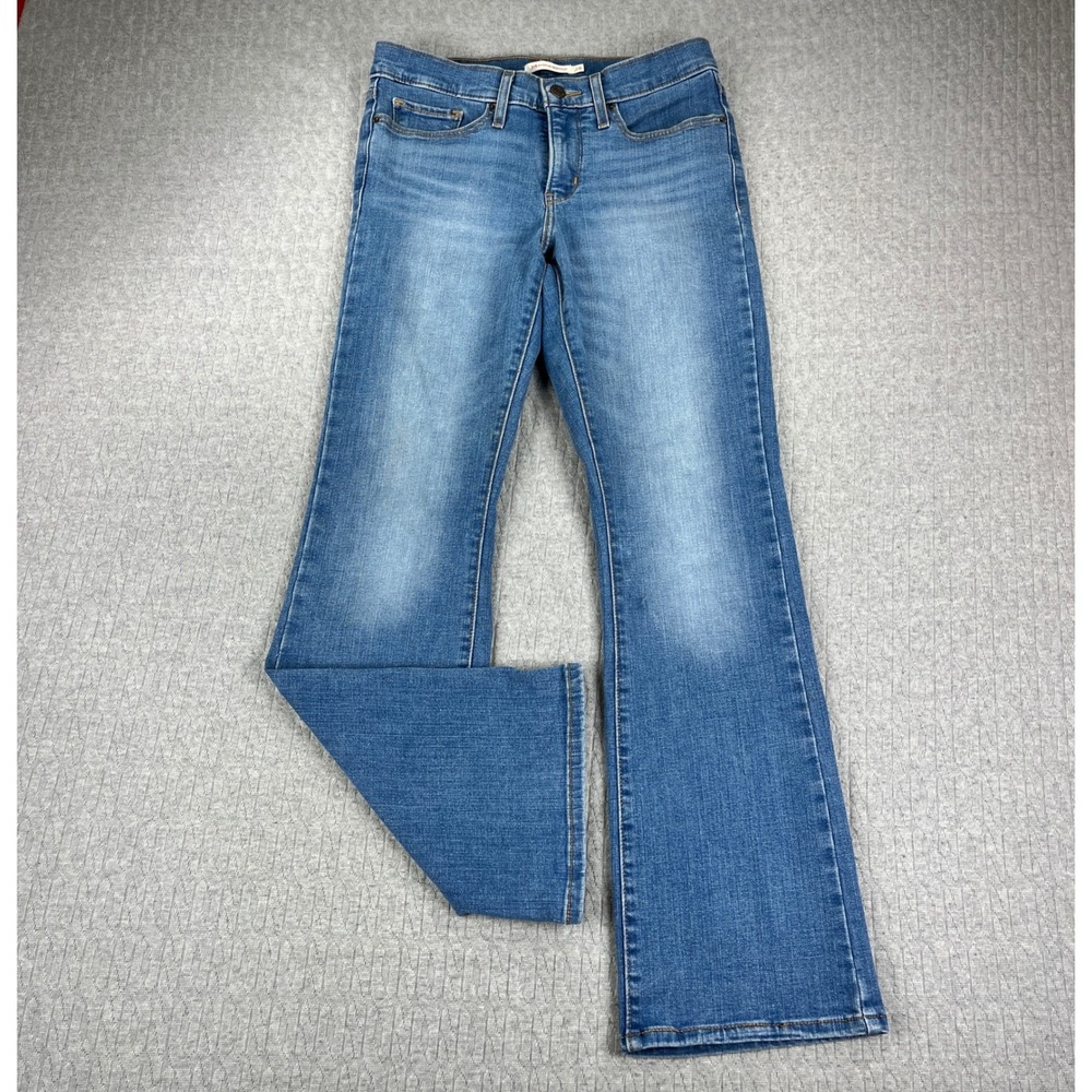 Classic Women's Blue Bootcut Jeans - Lightweight Stretch Denim